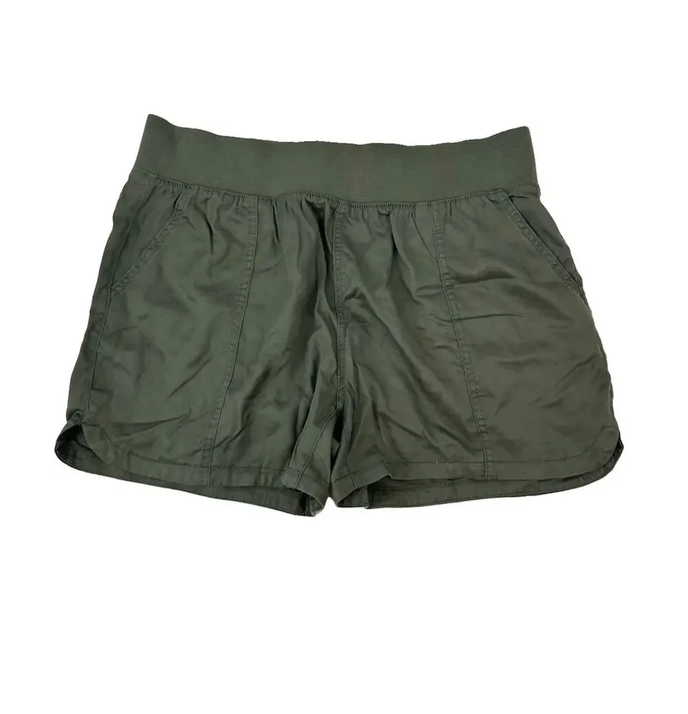NEW Members Mark XL Women Pull On Tencel Shorts 4” In Pockets Relaxed Fit U01